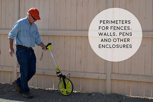 Calculated Industries #6575 DigiRoller Plus III 12.5 Inch Estimators Electronic Distance Measuring Wheel with Large Backlit Digital Display; Measure in Feet, Inches, Meters, Yards; FREE Carrying Pack