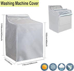 Ericlin 2Pack Washer and Dryer Covers,Top Load Washing Machine Cover Laundry Dryer Protect Cover Dustproof Waterproof Zipper Design for Easy Use Fit for Most Front-loading Machine(W29D28H43in) (Silve)