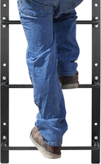 3-Rung Window Well Ladder Straight, Heavy Duty Steel Fire Escape Ladder, Basement Egress Window Ladder 34.2" Lx17.9 W, High Load-Bearing Capacity, Black