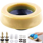 Extra Thick Toilet Wax Ring with Reinforced Polyurethane Core and PE Flange for Sealing Odors and Water Leaks Toilet Wax Ring for 3" and 4" Downspouts