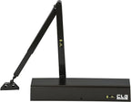 CLG HARDWARE Heavy Duty Commercial Door Closer DC8016 - Slim Line - Surface Mounted, Grade 1- ADA & UL 3 Hour Fire Rated, Adjustable Size 1-6 for Entrances & Aluminum Storefronts - US10D Dark Bronze