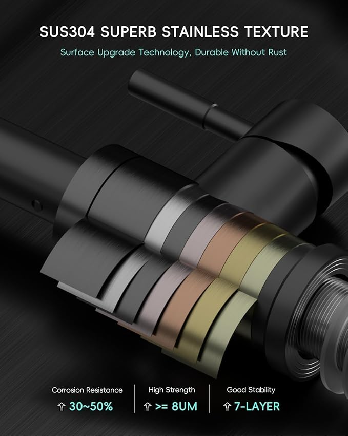 APPASO Touchless Kitchen Faucets Black, Kitchen Faucet with Pull-Down Sprayer, Touchless Sink Faucet with Soap Dispenser Matte Black, Stainless Single Handle High Arc with Motion Sensor