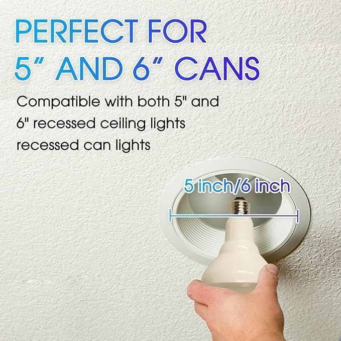 Energetic BR30 LED Recessed Light Bulb, 9W=75W, 3000K Warm White, 900LM, Dimmable Ceiling Flood Light Bulb for Cans, CRI80+, 20Pack