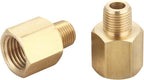 1/4 Inch Female to 1/8 Inch Male, Reducing Adaptor Brass Pipe Fitting, NPT Adaptor, Thread 0.375" OD × 0.5" ID, Pack of 2