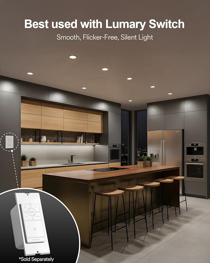 Lumary Smart Recessed Lighting 6 Inch, Color Changing LED Downlight 13W 1000LM, Wi-Fi Bluetooth Soffit Lights with J-Box, Compatible with Alexa/Google Assistant/BT Remote, ETL Listed, 1 Pack