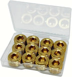 12PCS 3/8" NPT Brass Male Pipe Plug Fitting Hex Counter Sunk Pipe Plug (3/8" NPT)