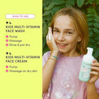 Evereden Happy Kids Skin & Lips Routine - Multi-Vitamin Kids Face Wash & Kids Face Cream & Tinted Lip Oil Set - Clean & Vegan Skin Care for Kids 3+ - Moisturizing, Nourishing, & Protective Kids Skin