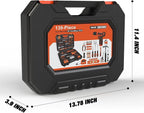 139-Piece Tool Set - Tool Kit with 8V Cordless Drill Driver in ToolBox Storage Case, General Household Drill Set for Home Repairs, Handyman, DIY Projects