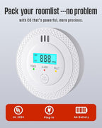Carbon Monoxide Detectors,PG-C06 Portable Carbon Monoxide Detector,LCD Display Smoke Alarm,Carbon Monoxide Detectors Portable for Home,Restaurant,Hotel,Office (White)