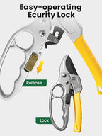 GROWNEER 3 Pack Garden Scissors kit Professional Garden Pruning Shears Stainless Steel Garden Shears Gardening Clippers Flower Plant Scissors Tools Arthritis Weak Hand Pruner Work 3 Times Easier