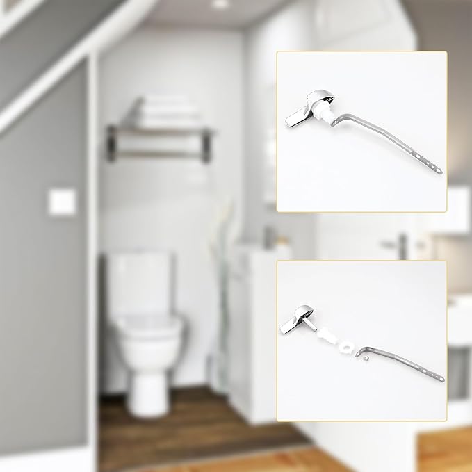 Toilet Trip Levers Toilet Flush Handle Compatible with Kohler 87115-CP,Left Replacement Trip Lever kit for Kohler Toilets,Polished Chrome