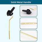 2Pack Universal Side Mount Toilet Handle Replacement Kit Compatible with Kohler K-GP30324-CP/Glacier Bay Toilet with Flapper Chains, Metal Toilet Flusher Lever, Oil Rubbed Bronze