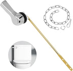 Toilet Handle Replacement Kit, 701 Universal Toilet Flush Handle, Zinc Alloy Toilet Tank Trip Lever with H2 Brass Arm Front-Mount, Repair Kit Fit for American Standard, Mansfield Toilet, Silver
