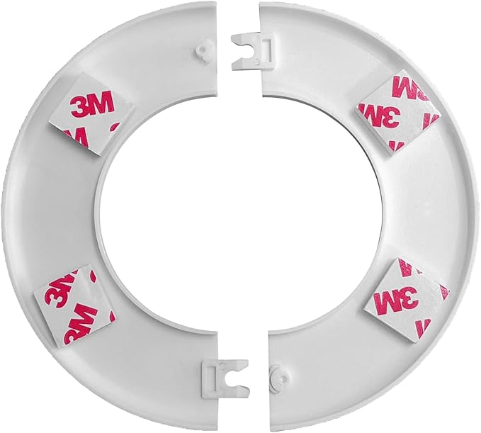 2 Pack Wall Split Flange ABS Round Escutcheon Plate for 3.0"/ 76mm Diameter Pipe Faucet Decoration Accessories (White)