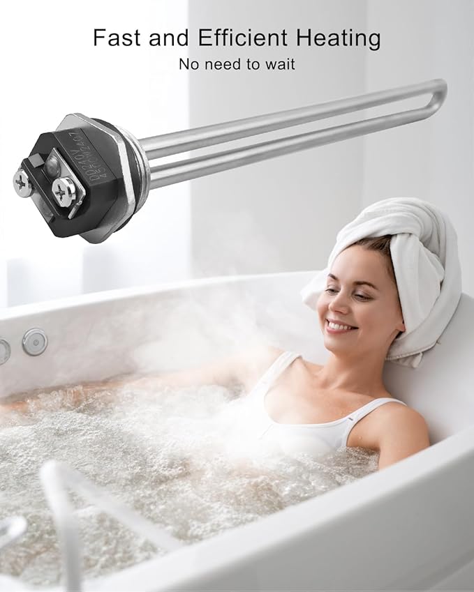 100108283 Water Heater Element Fit for AO Smith Electric Water Heaters, 4500W 240V Screw-In Hot Water Heater Replace 100108284 9000092015 9000092045, 2 Pack