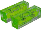 High Precision Mini Level Bubble Small Horizontal Bubble Three Line Horizontal Pearl Level Magnetometer 2PCS (Without magnet)