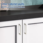 JOY DECOR Cabinet Pulls – 5 Inch Hole Center, Brushed Nickel, 20 Pack, Zinc Alloy Cabinet Handles for Drawers & Cupboard – Vintage Style Hardware for Kitchen, Bathroom, Dresser, Furniture Makeover