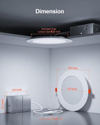 Lumary Smart Recessed Lighting 6 Inch, Canless LED Recessed Lights 13W 1000LM, Color Changing LED Downlight with J-Box, Compatible with Alexa/Google Assistant/BT Remote, ETL Listed, 4 Pack