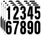 Reflective Number Stickers, 4 Sets 3 Inch Vinyl Waterproof Black Mailbox Numbers for Outside, Strong Self-Adhesive House Numbers Decals for Mailbox Door Signs Trucks