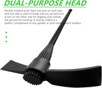 Garden Pick Cutter Mattock, 36" Heavy Duty Pick Axe with Forged Heat Treated Steel Blades Hoe for Weeding, Prying and Chopping, Digging Tool with Fiberglass Handle (5LB-with 36" Fiberglass Handle)