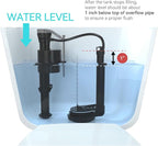 R&T Toilet Fill Valve A1320, Toilet Repair Kit Inside Tank, Universal Toilet Replacement Kit, Quiet and Fast Fill Water, Height Adjustable, Easy to Install