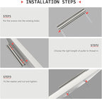 homdiy 5 Pack Adjustable Brushed Nickel Cabinet Pulls 1" to 4" (25-102mm) Adjustable Hole Distance Drawer Pulls