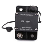 Hi-Amp 150 Amp Automotive Circuit Breaker Auto Reset No Switch Button for Boat, Car Audio, Solar System, Battery Protection 12V-32V DC IP67