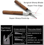 Razor Sharp Pruning Shears for Gardening, Garden Shears Carbon Steel Blade, Precision garden scissors Walnut Wood handle, 6.8” Garden Snips for Trimming Fruits, Vegetables, Flowers, Buds, Bonsai