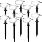 Ensenior Solar Spotlights Outdoor, Brightness Adjustable 6500K LED Solar Garden Lights, 56 LEDs Solar Powered Landscape Lights, Auto ON/Off, Waterproof, for Yard/Garden/Pathway - 10 Pack