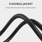 10ft Outdoor Extension Cord - 16/3 Heavy Duty SJTW Waterproof Black Electrical Cable with 3 Prong Grounded Plug for Safety, Great for Lawn and Major Appliances