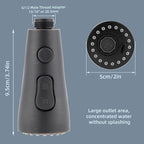 iFealClear Unversal Metal Kitchen Faucet Head Replacement, 3 Modes Pull Down Kitchen Sink Sprayer Head, Compatible with Moen, Delta, American Standard Faucets, 15 Adapters, Oli Rubberd Bronze