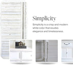 Country Chic All-in-One Chalk Paint for Furniture, Cabinets, Home Decor, Eco-Friendly, Matte Finish, Built-In Primer & Top Coat for Wood, Metal - Simplicity (White) - 8 oz (237 ml)