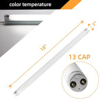 6 Pack F15T8 18 Inch 15W T8 Fluorescent Replacement Tube Bulb Daylight 6500K Medium Bi-Pin G13 Base 6 Count
