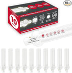 GoodBulb 18 Watt CFL Light Bulbs 2 Pin G24D-2 Base 3500K Neutral White 18W High Output 1200 Lumens Double Tube Compact Fluorescent Light Bulbs Plug-in 10 Pack