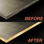 GSCIT Club Gold Edge Banding, 2 Inch x 100ft Aluminum Brushed Edge Banding PVC Edge Trim for Cabinet Repair Furniture