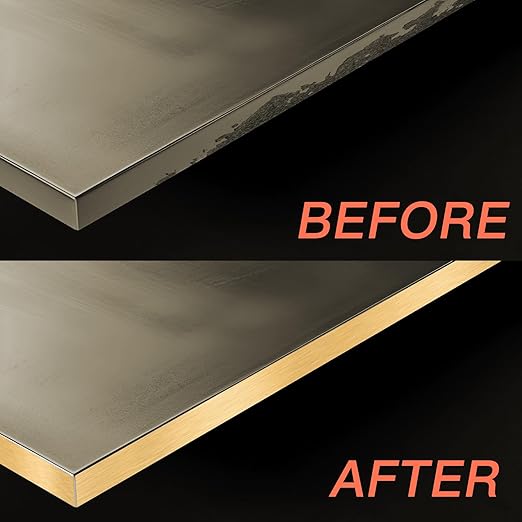 GSCIT Club Gold Edge Banding, 3/4 Inch x 25ft Aluminum Brushed Edge Banding PVC Edge Trim for Cabinet Repair Furniture