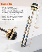 Water Heater Element Replacement Fit for Eco Eemax Rheem, Replace HE 55220, 5500W Titanium Water Heater Element with Rubber Gasket