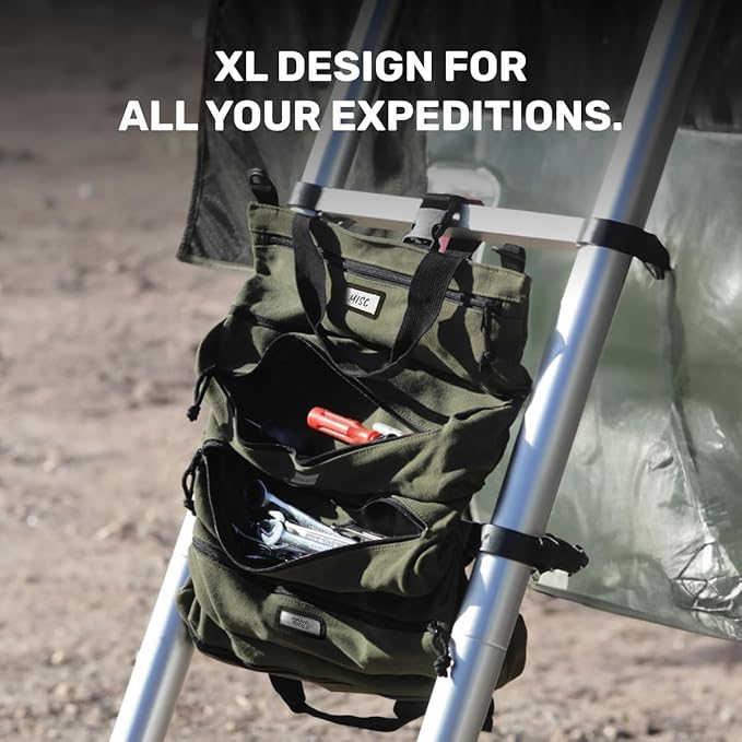 Official Voyager Tool Roll Bag - Easy to Carry 5-Pocket Roll Up Tool Bag - Durable 20oz Canvas, Rust-Proof YKK Zippers & Secure Buckle - A Gift for Dads, Mechanics, Electricians & Hobbyists | Khaki