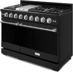 Gordon Ramsay by THOR Kitchen 48 Inch Professional Liquid Propane Range with Tilt Panel Touch Control in Black/Stainless Steel