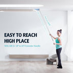 6ft Extendable Duster Handle with 40 Pcs, Compatible with Swiffer Duster, Disposable Microfiber Dusting Pads for Home Cleaning, Ceiling, Fan, Window, Hard-to-Reach Areas