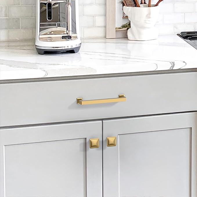 10 Pack 6.3"(160mm) Champagne Bronze Cabinet Pulls Kitchen Cabinet Drawer Handles Champagne Hardware for Cabinets Cupboard