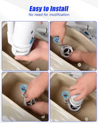 2-Inch Toilet Flush Valves, Dual Flush Valve Toilet Repair Kit Compatible with One Piece Toilets Top Push Button Valve, 8" Height