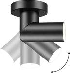 GLOBE Electric 64000113 4.5" Convertible Wall or Ceiling Mount LED Integrated Track Lighting Spotlight, Matte Black, Adjustable Pivoting Head, 9W, 500 Lumens, 3000 Kelvin, Dimmer Switch Compatible