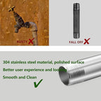 GeilSpace 3/4" x 36" Stainless Steel Pipe, 304 Pipe Nipple Fits Standard 3/4 Inch Threaded Pipes and Fittings, DIY Industrial Metal tube (2 PCS)