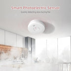 Smoke Detector, 10-Year Smoke Alarm with Photoelectric Sensor and Built-in 3V Lithum Battery, Fire Alarm with Test Button and Low Battery Warning, Fire Safety for Home,1 Pack