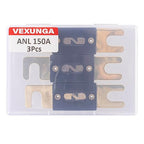 150A ANL Fuse 150 Amp Inline Blade Fuses 32V for Car Audio Inverter Automotive Stereo (Pack of 3 pcs)