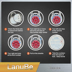 LanuBe Standard Dial Combination Lock, 2 in. Wide, with Different Combinations, Red Turnplate, Pack of 16; Lock for School, Employee, Gym Sports Locker, Case, Toolbox