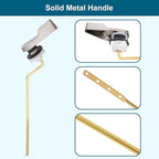 Hygie Rinse 2PACK Universal Metal Toilet Handle Replacement Kit Side Mount Compatible with American Standard/Mansfield/Gerber Toilet, Toilet Tank Flusher Lever with Flapper Chain, Brushed Nickel