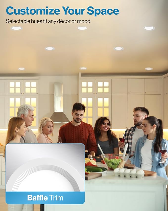 Sunco 24 Pack 4 Inch LED Recessed Light, Ceiling Canless Recessed Lights, Baffle Trim Ultra Thin, 850 LM, 10W, 5000K Daylight, Dimmable, Wafer Thin with Junction Box