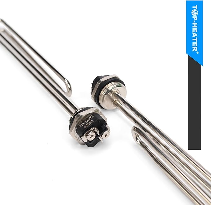 Water Heater Element 4500W,Screw-in,Foldback Type 02582 Water Heater Heating Elements By TOP-HEATER, Fits Most Models As AO Smith, GE, Kenmore,Maytag,Whirlpool, Water Heater Element Replacement 2Pack